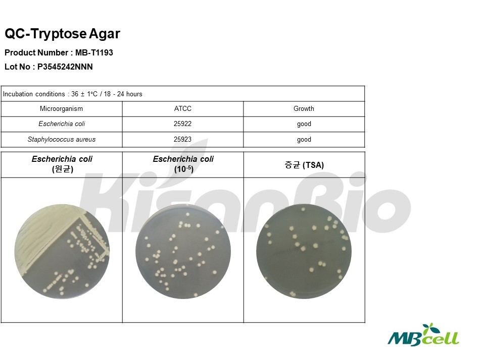 자료실-[QC 자료] Tryptose Agar MB-T1193